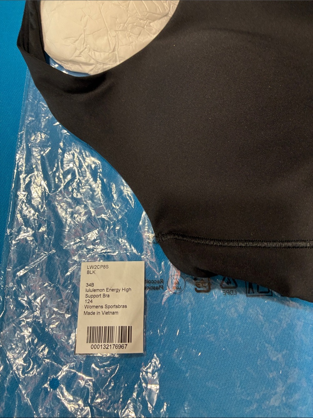 *Brand New* lululemon-  Black Energy High Support Sports Bra - Size 34B- NWT - Picture 12 of 14